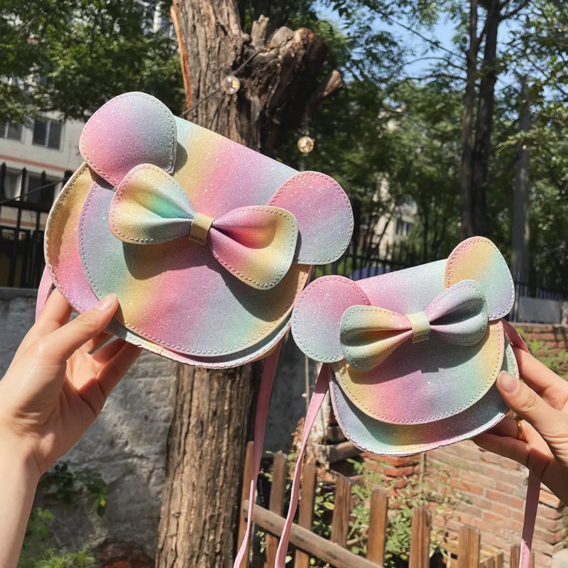 Women's & Children's & Korean Style Cute Colorful Sequined Bow Crossbody Bags