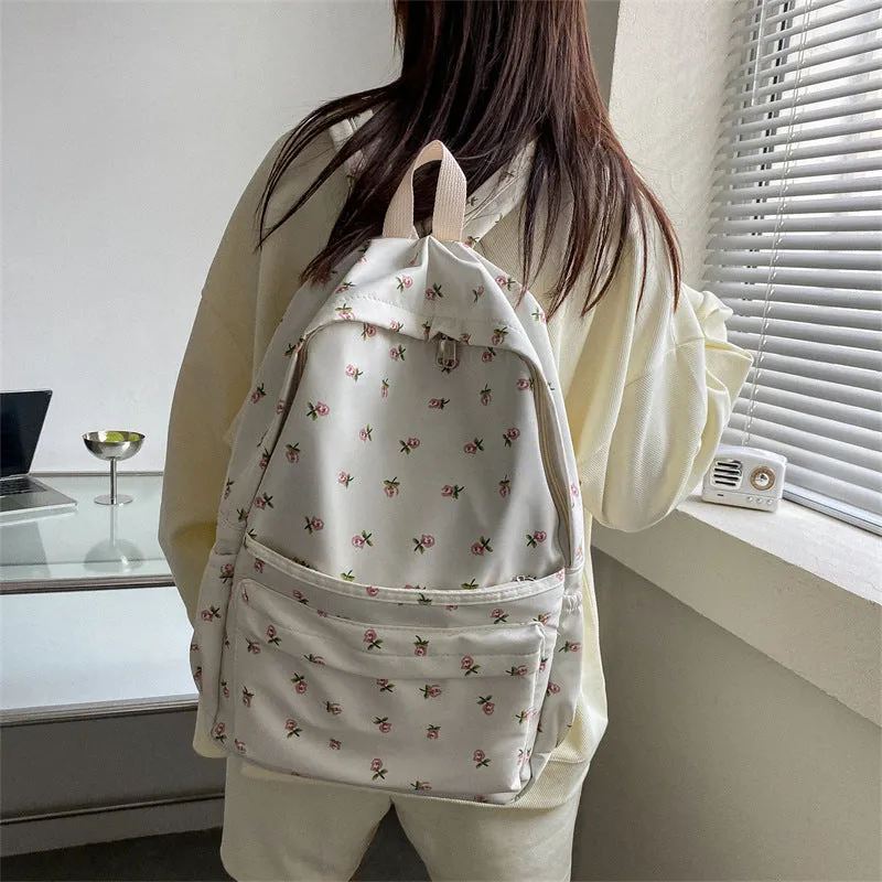 Women's Fresh Printed High College Preppy Style Backpacks