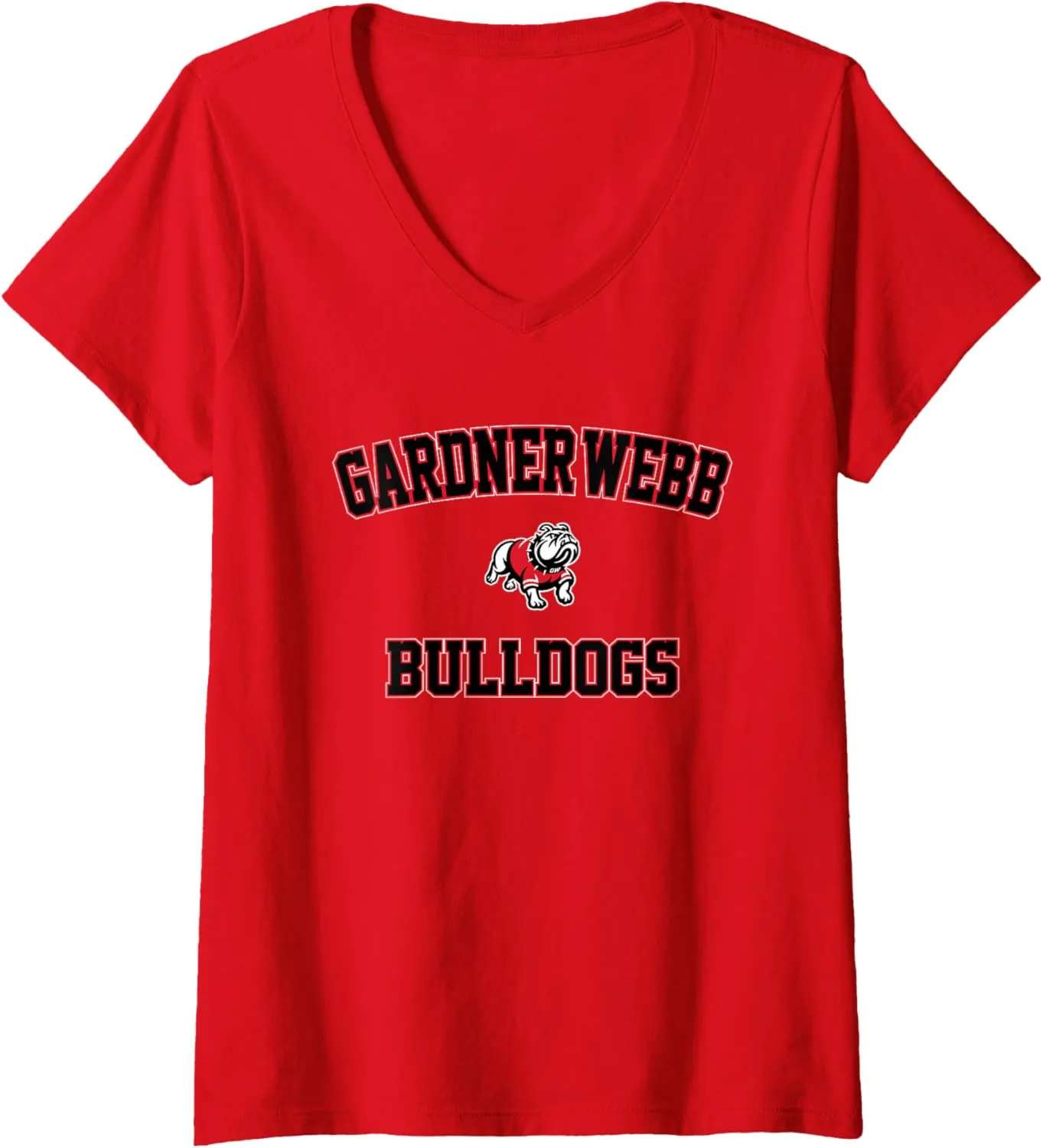 Womens Gardner-Webb University GWU Bulldogs Campus Classic V-Neck T-Shirt