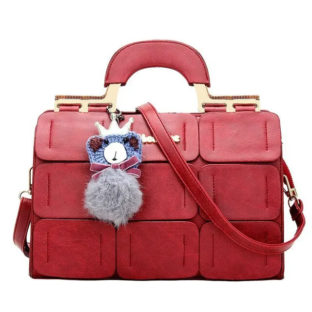 Women's handbag leather messenger bag luxury upper handle bag women's handbag cross body bag