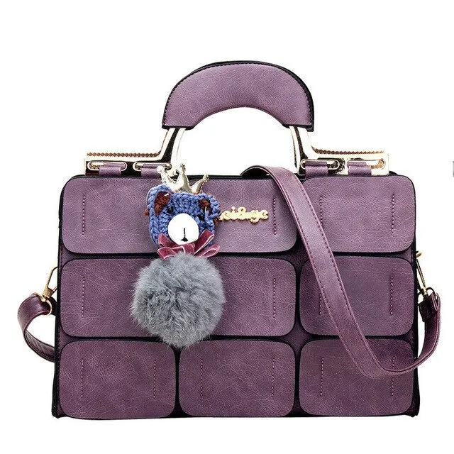 Women's handbag leather messenger bag luxury upper handle bag women's handbag cross body bag