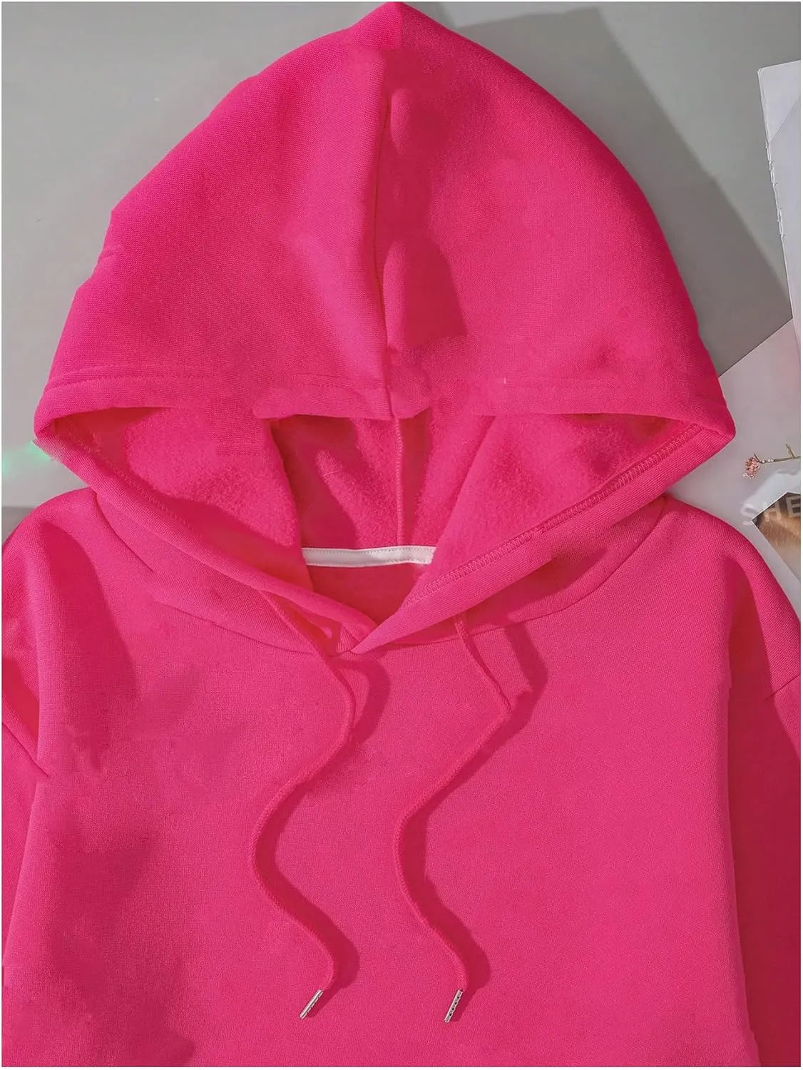 Women's Letter Print Hoodies Oversized Sweatshirt Long Sleeve Tops Pullover Pocketed Streetwear Women Outfits