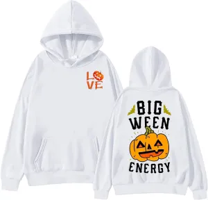 Womens Letter Pumpkin Graphic Hoodies Halloween Sweatshirtfor Teen Girly2K Preppy Sweatshirts Pullover