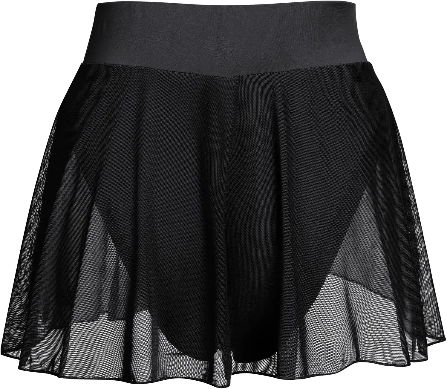 Womens Sexy Flowy Skirts Shorts Sheer Tulle 2 in 1 Pole Dance Yoga Rave Bottoms Sexy Butterfly Booty Shorts Hot Pants