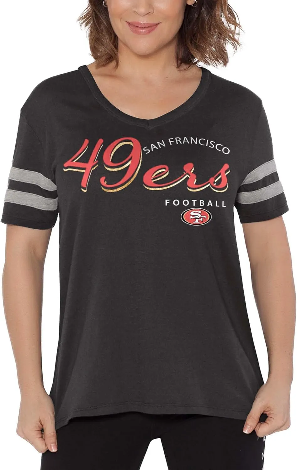 Women's Touch College NFL Triple Play V-Neck T-Shirt