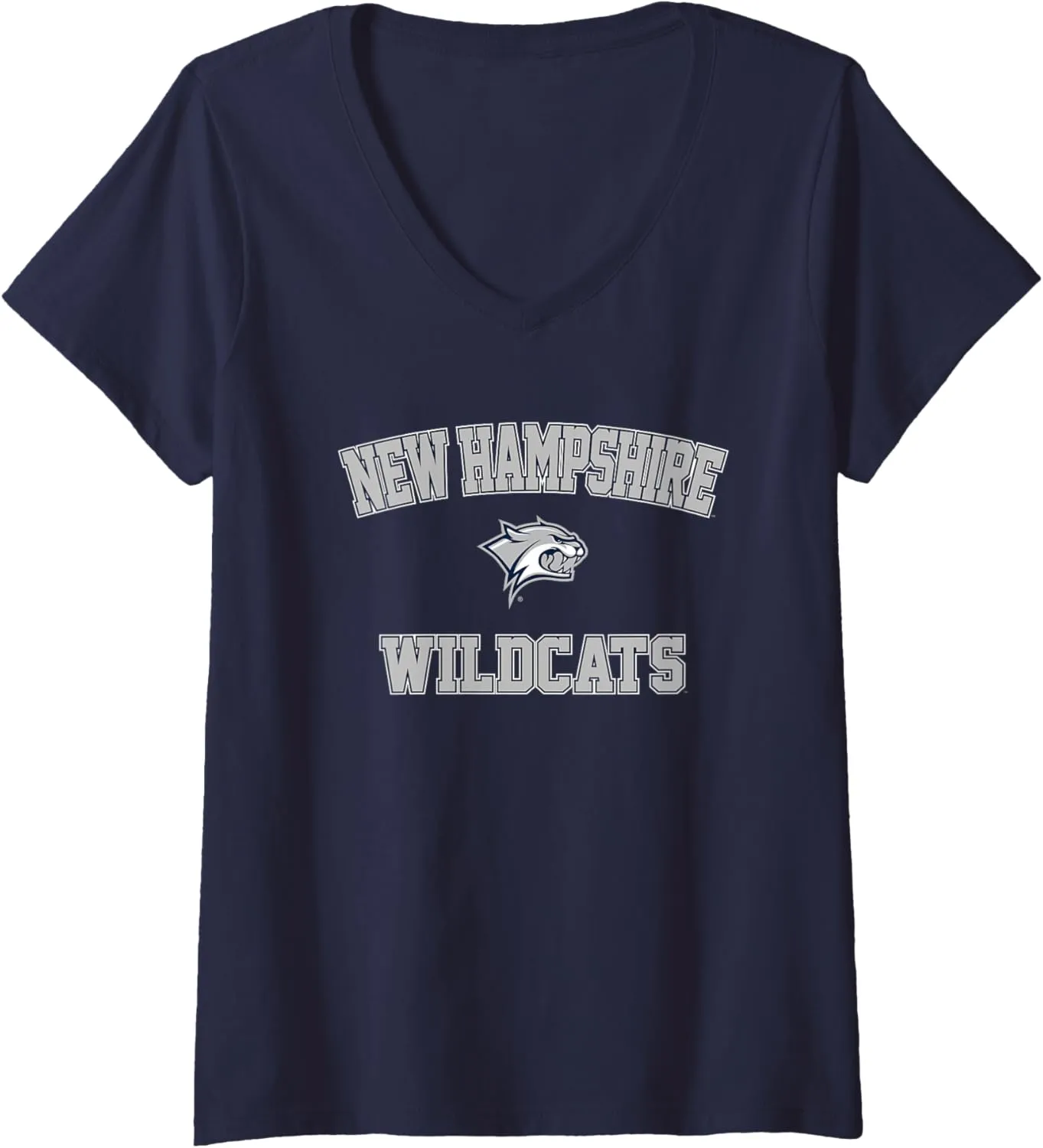 Womens University of New Hampshire UNH Wildcats Campus Classic V-Neck T-Shirt
