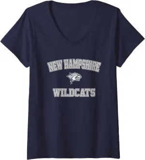 Womens University of New Hampshire UNH Wildcats Campus Classic V-Neck T-Shirt