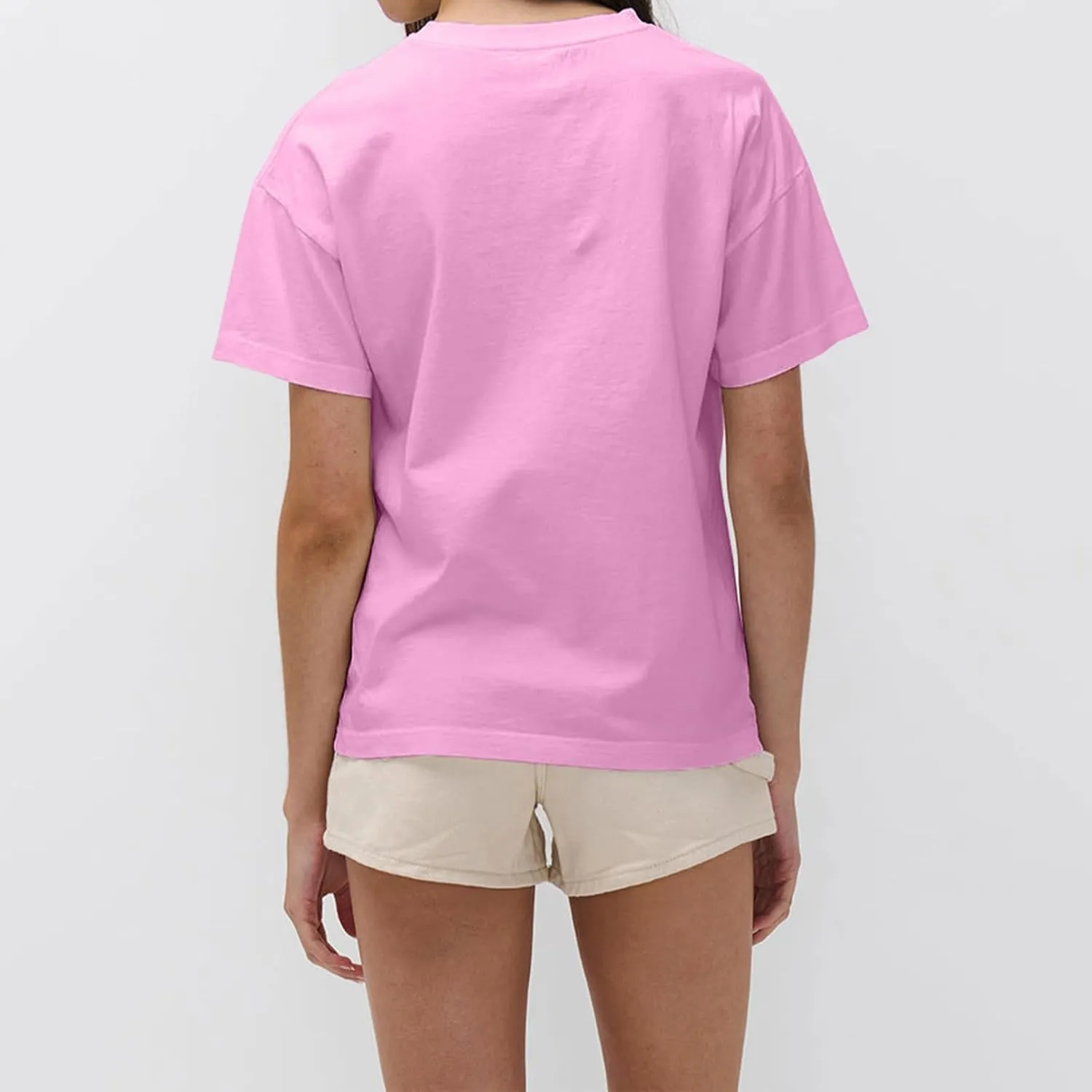 Womens Y2k Oversized T Shirt Crewneck Short Sleeve Loose Graphic Basic Tees Floral Fruit Print Preppy Baggy Top
