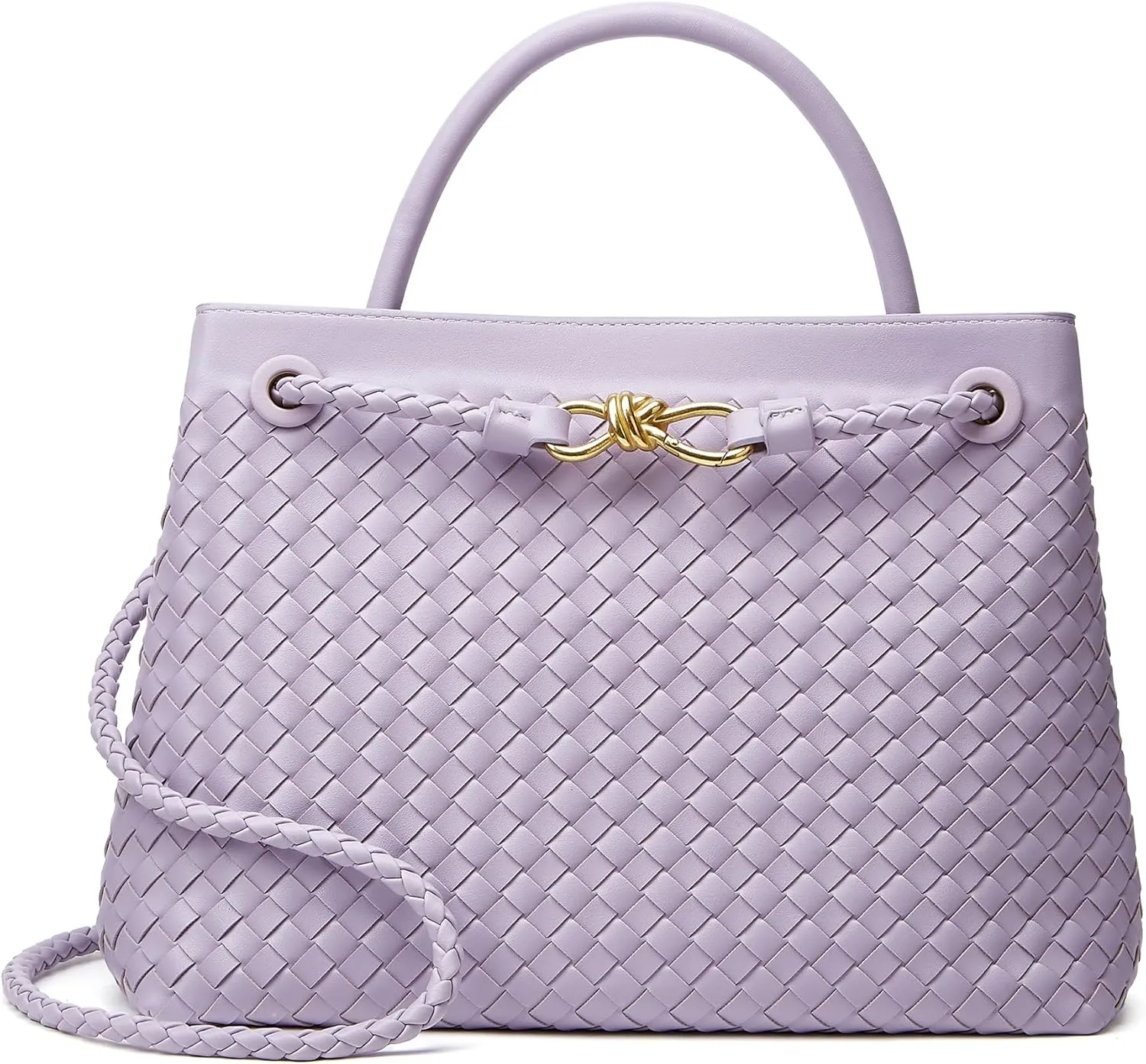 Woven Bags for Women Tote Purse: Vegan Leather Shoulder Handbags - Large Beach Tote - Travel Totes Handwoven Satchel