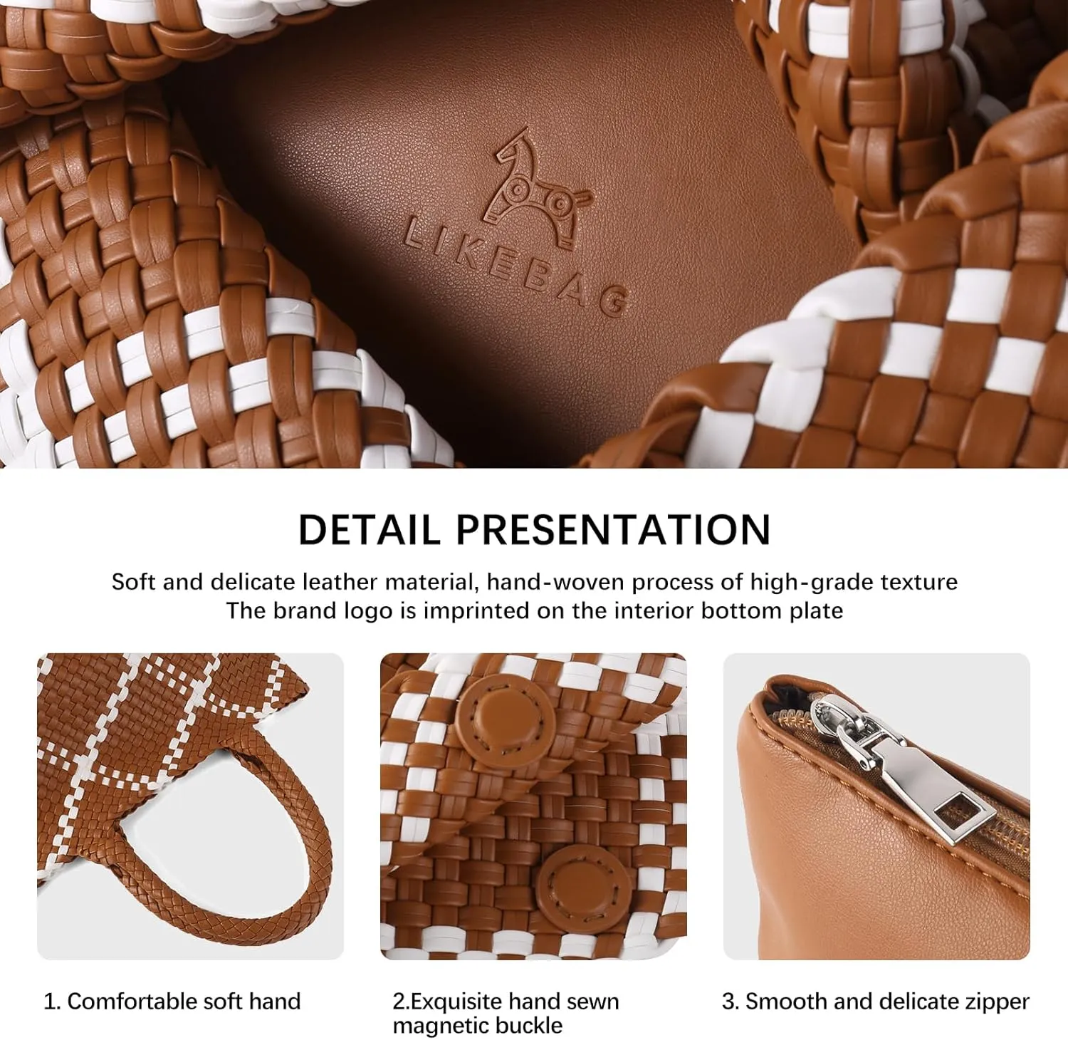 Woven Tote Bag Womens Purse Vegan Leather Shoulder Handbags Fashion Summer Beach Tote Bags Large Travel Totes