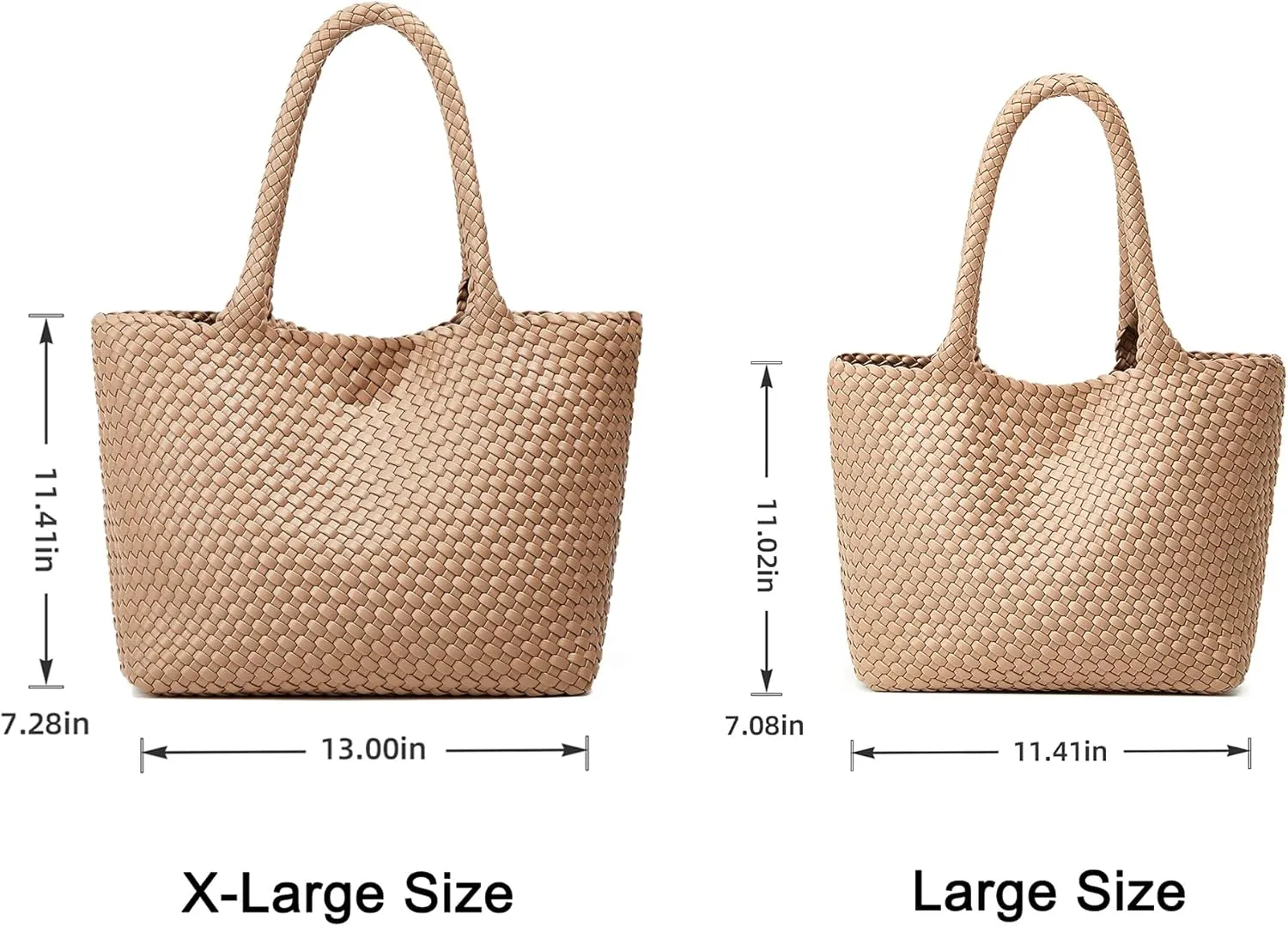 Woven Tote Bag Womens Purse: Vegan Leather Shoulder Handbags - Fashion Summer Beach Tote Bags - Large Travel Totes