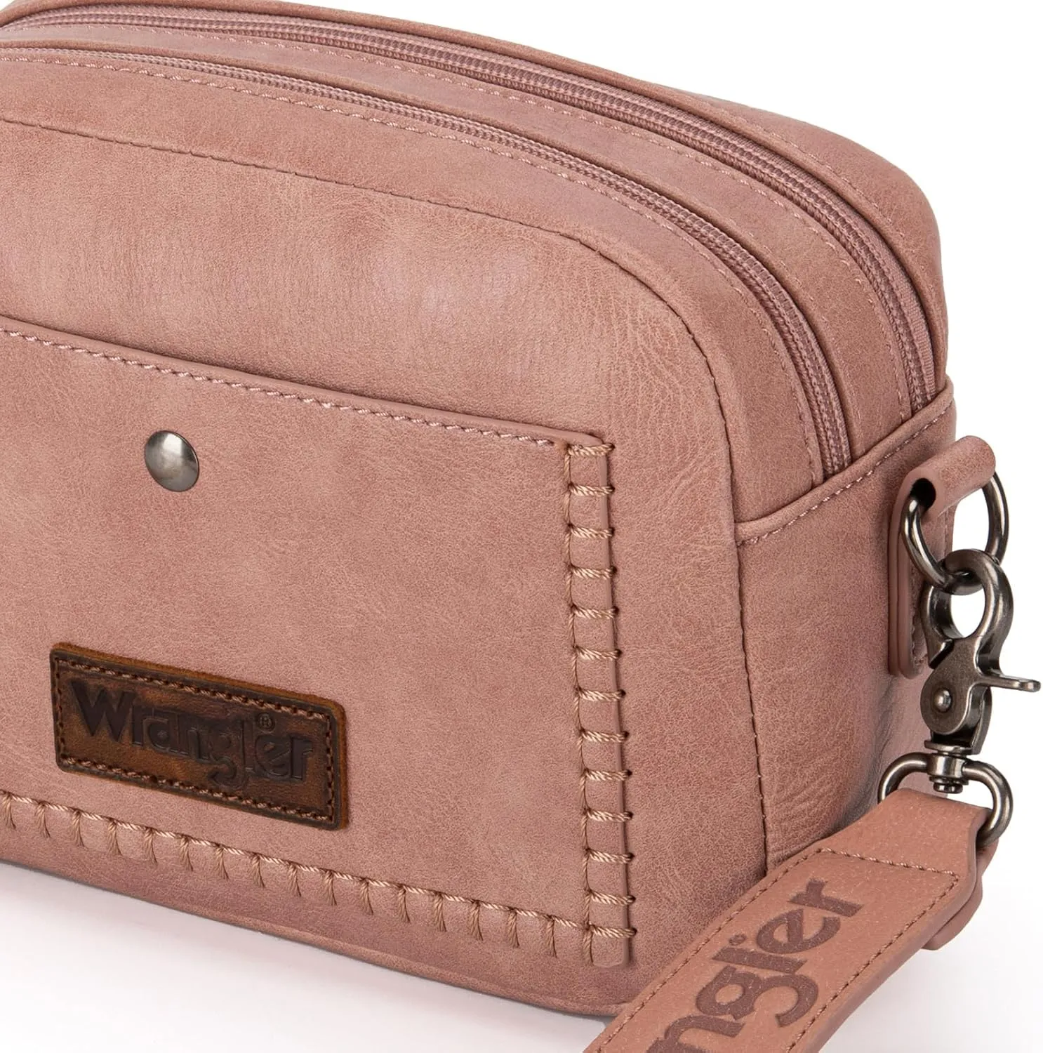 Wrangler Crossbody Purses for Women Trendy Camera Snapshot Bag with Wide Strap