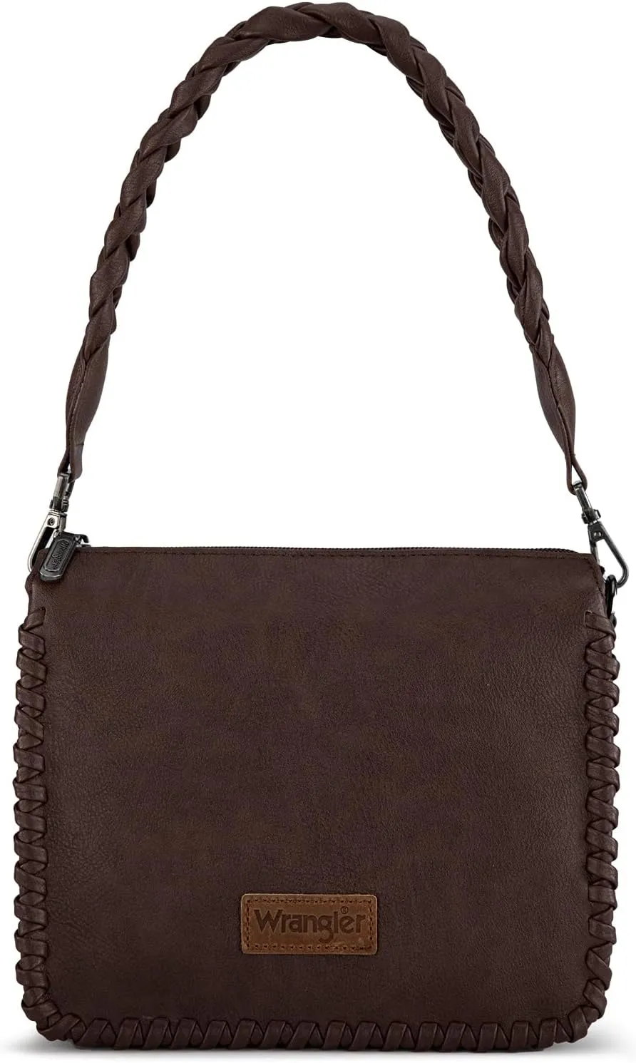 Wrangler Shoulder Bag for Women Crossbody Purse with Woven Strap