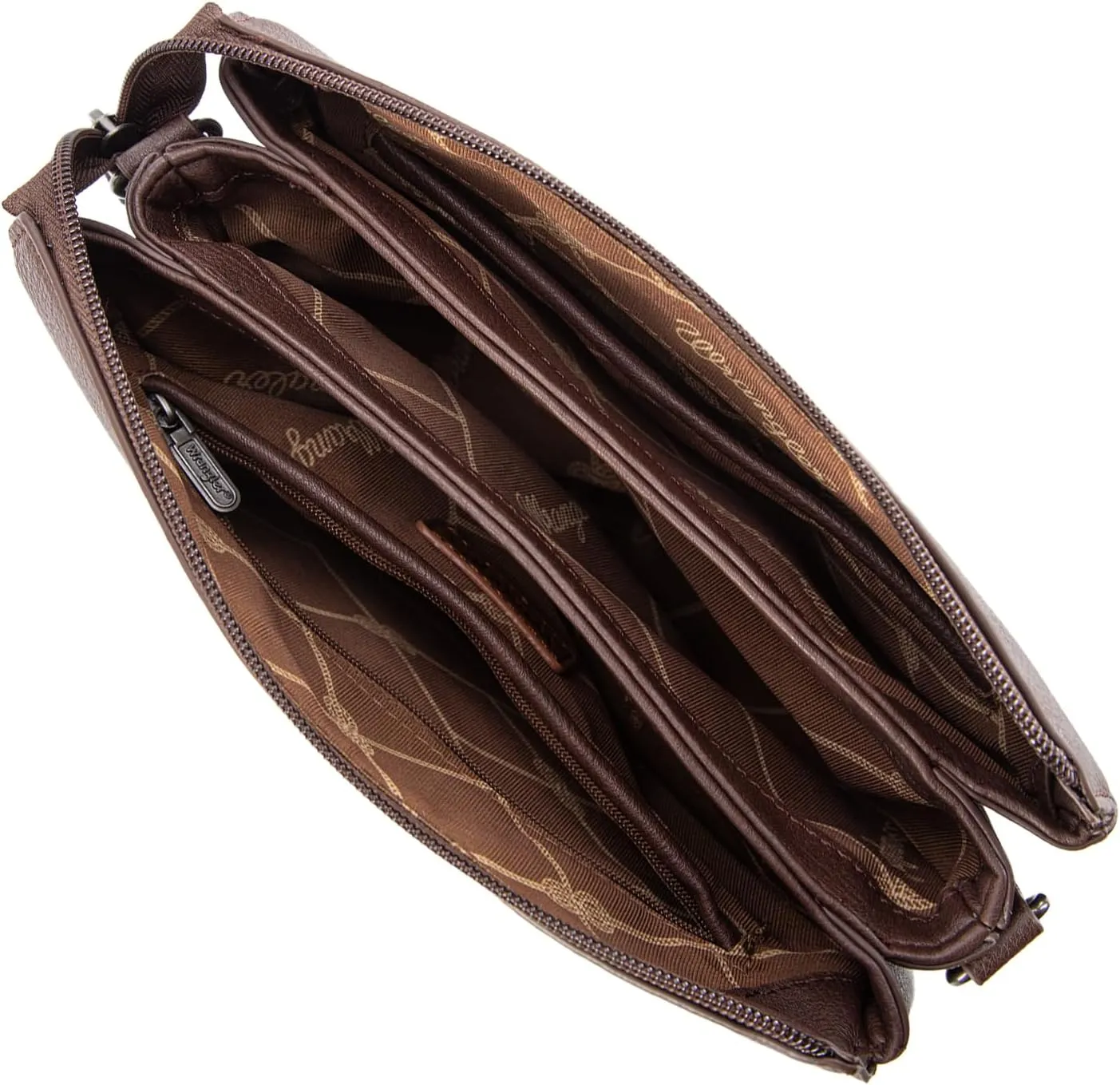 Wrangler Shoulder Bag for Women Crossbody Purse with Woven Strap