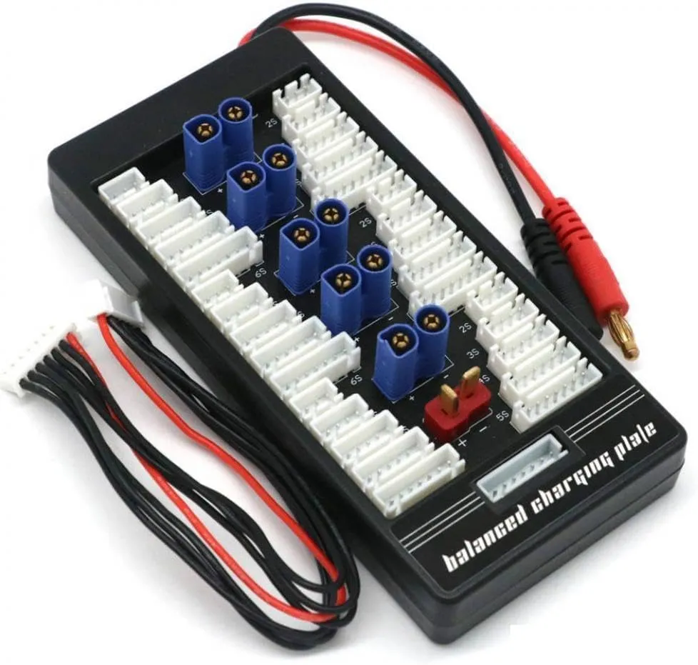 XT60 XT30 XT90 T-Plug EC3 EC5 2-6S Parallel Lipo Board Compatible with ISDT Q6 PL6 PL8 IMAX B6 B6AC B8 Chargers(EC3 Plug)