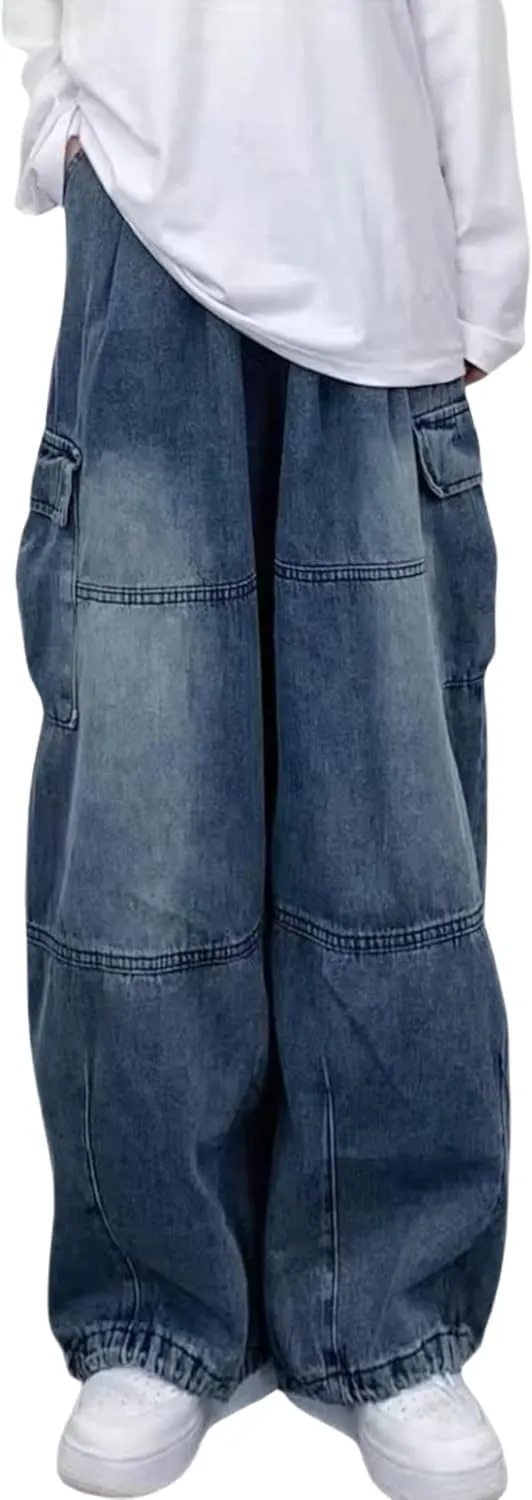 Y2k Baggy Jeans Cargo Jeans Trouser Hip Hop Streetwear Baggy Cargo Pants Skater Jeans