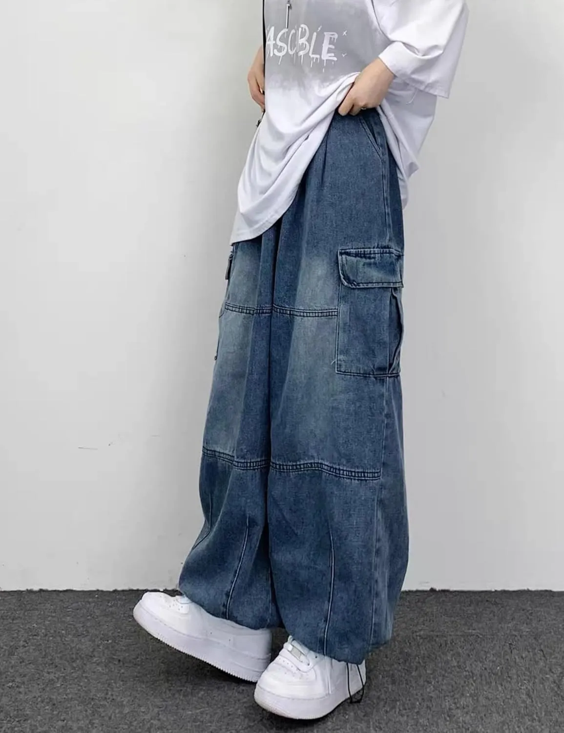 Y2k Baggy Jeans Cargo Jeans Trouser Hip Hop Streetwear Baggy Cargo Pants Skater Jeans
