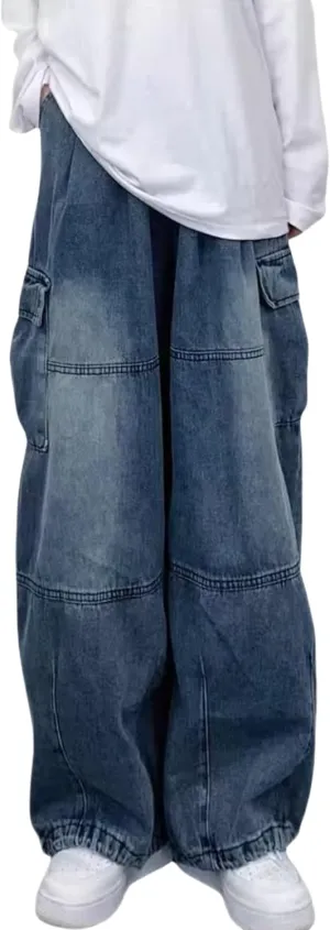 Y2k Baggy Jeans Cargo Jeans Trouser Hip Hop Streetwear Baggy Cargo Pants Skater Jeans