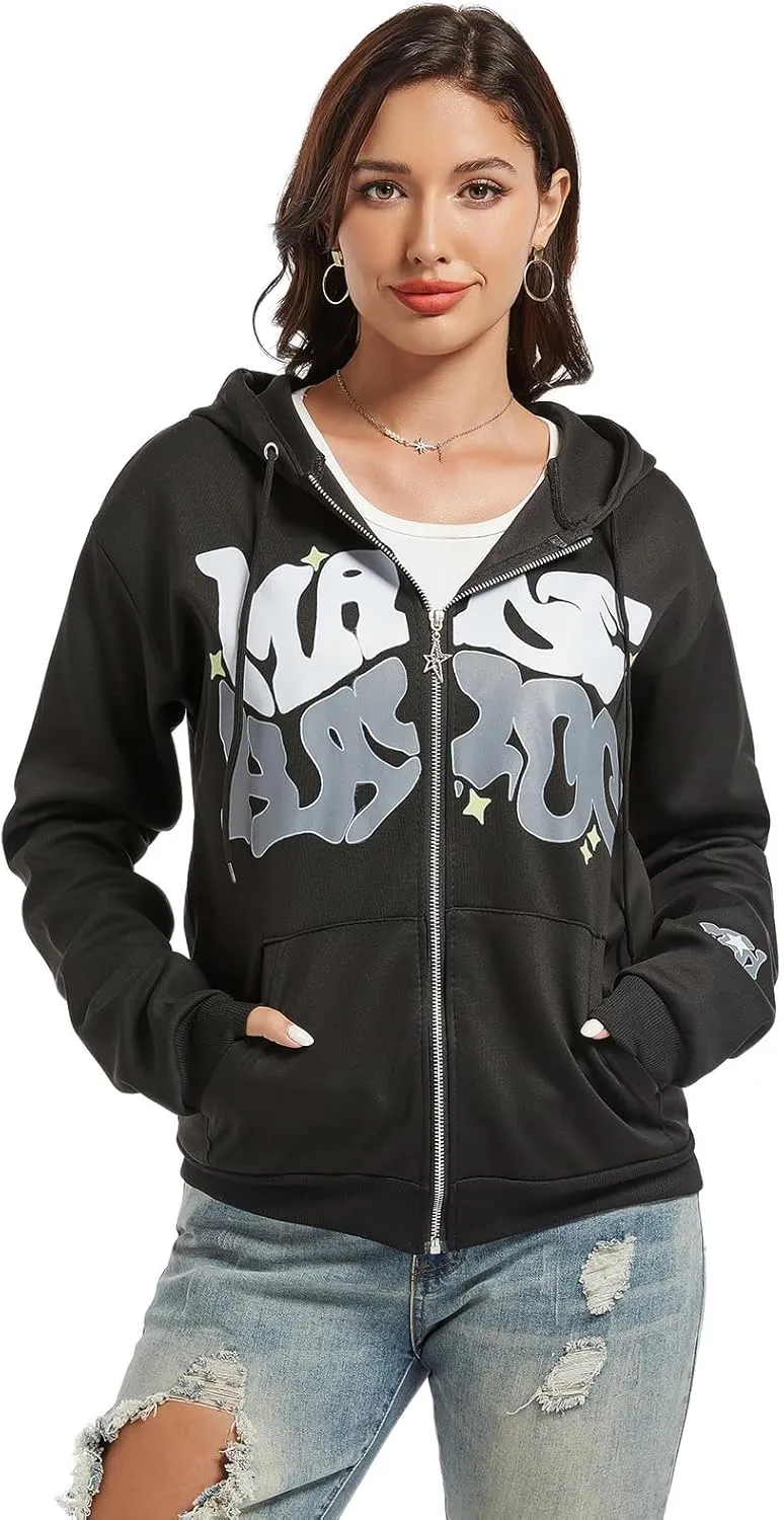 Y2K Hoodies for Women Men Unisex Teen Girls Juniors Aesthetic Hoodie Sweatshirts Streetwear Outfits