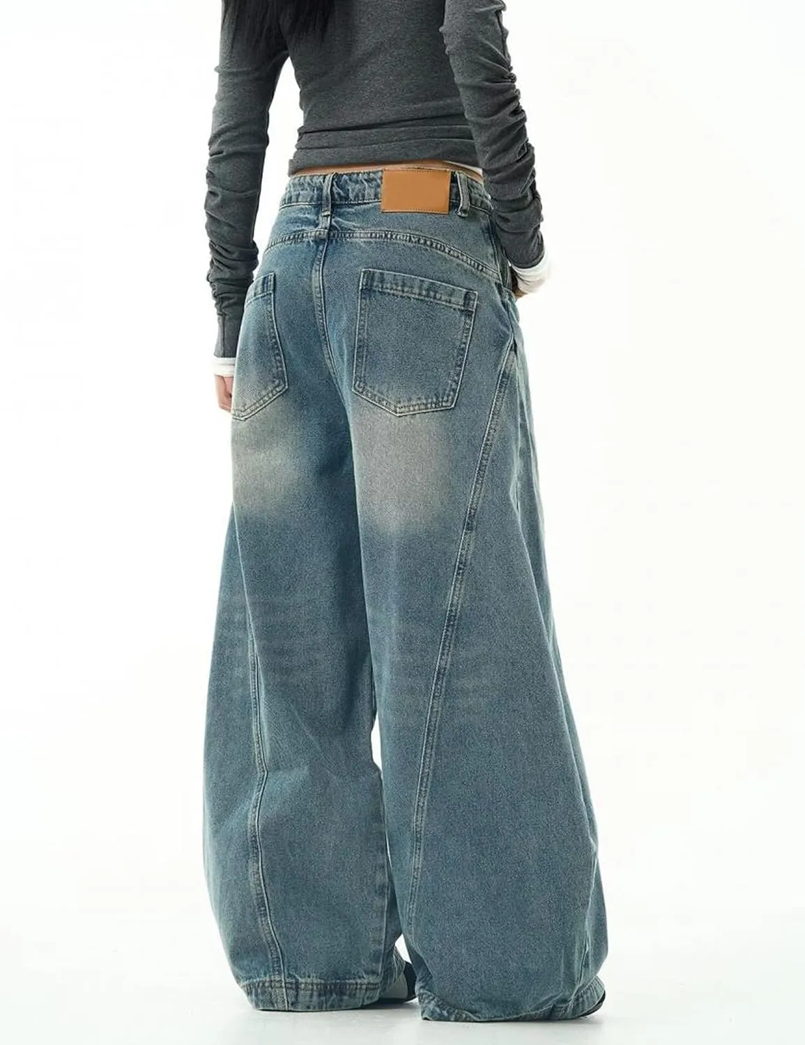 Y2K Vintage Baggy Jeans Fashion Graphic Causal Straight Leg Denim Pants