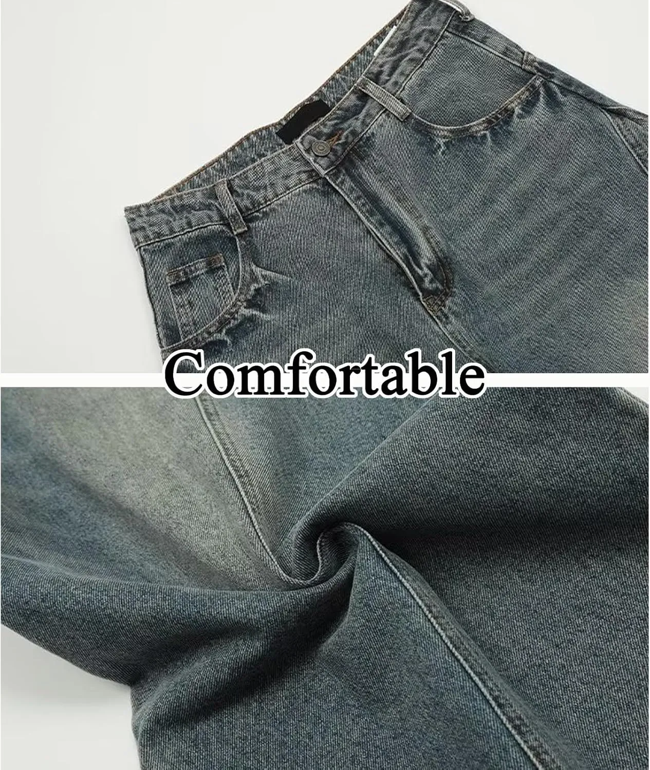 Y2K Vintage Baggy Jeans Fashion Graphic Causal Straight Leg Denim Pants