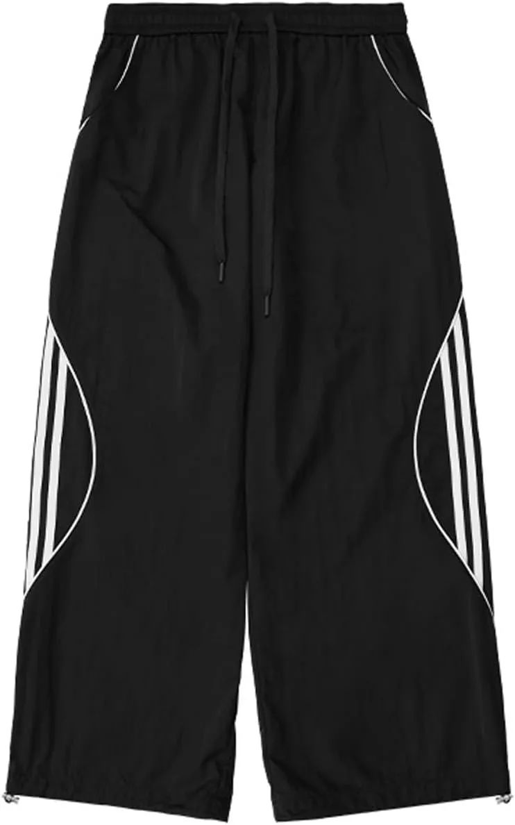 Y2k Wide Leg Sweatpants Parachute Cargo Pants Vintage Oversized Baggy Joggers Streetwear Pants