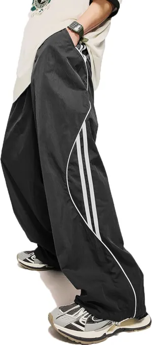 Y2k Wide Leg Sweatpants Parachute Cargo Pants Vintage Oversized Baggy Joggers Streetwear Pants