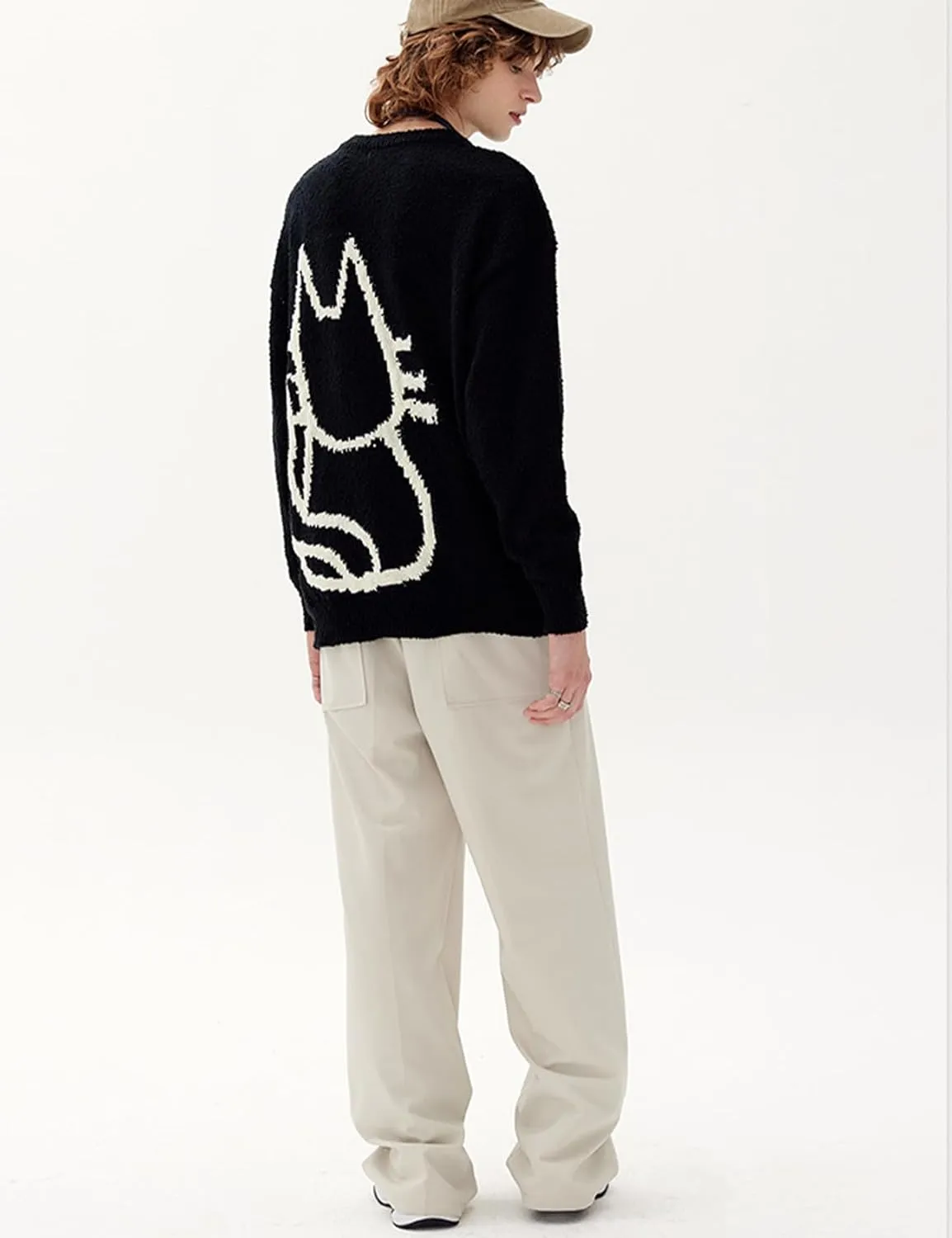 Yimoon Mens Van Gogh Graphic Sweaters Unisex Oversized Casual Knitted Long Sleeve Pullover Jumper Tops