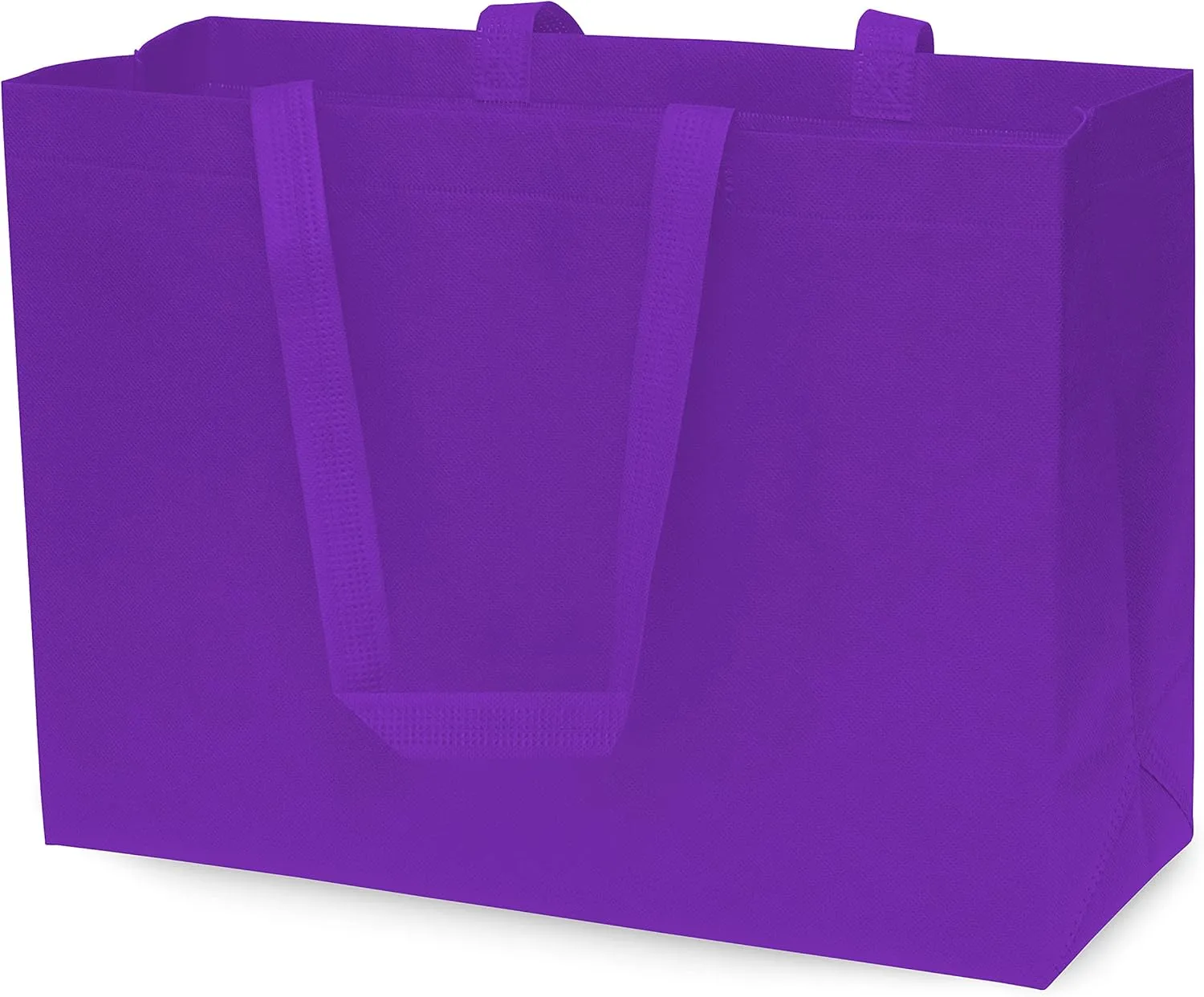 ZENPAC Jumbo Gift Bags, Assorted Reusable Fabric Totes with Handles for Christmas, Holidays, Party Favors, Shopping, Grocery, in Bulk, 16x6x12 12 Pack